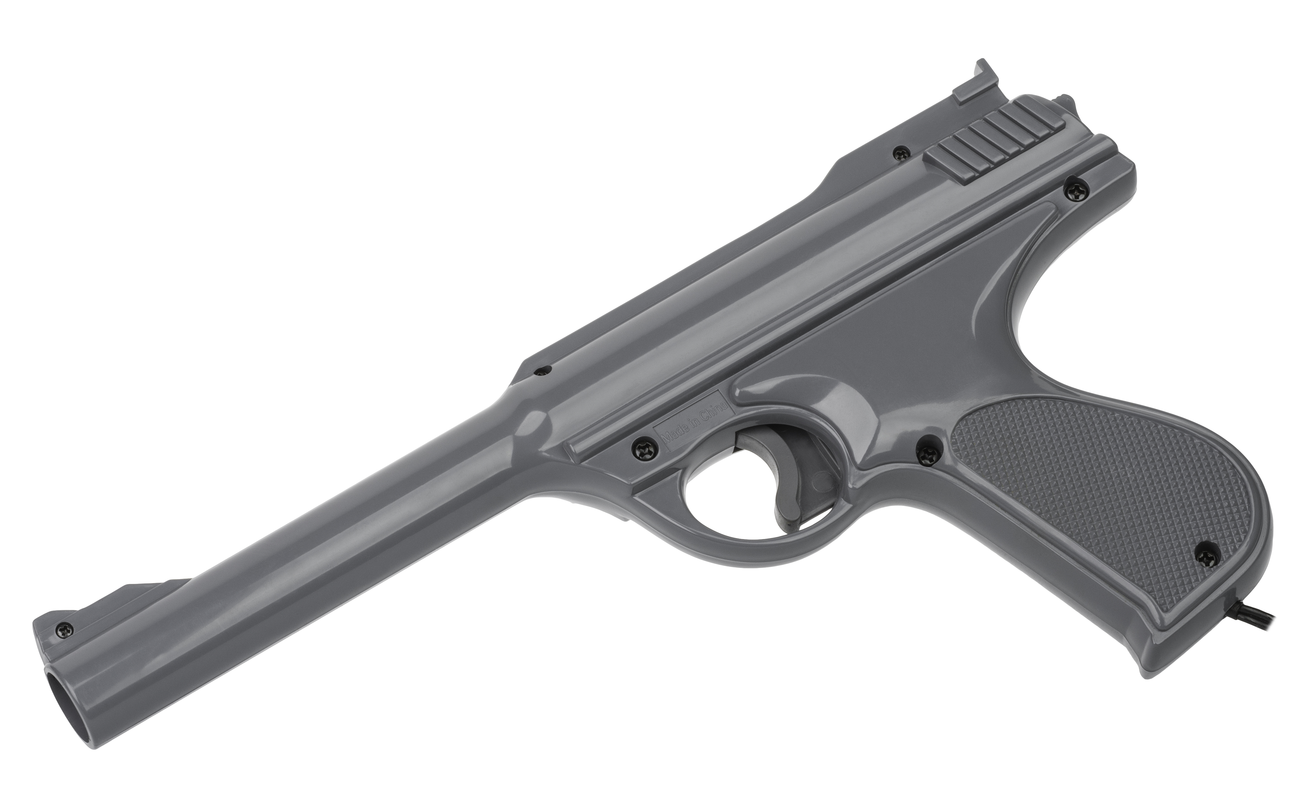 The Sonic Fighter jet-shaped light gun showing the lensed photocell behind the barrel