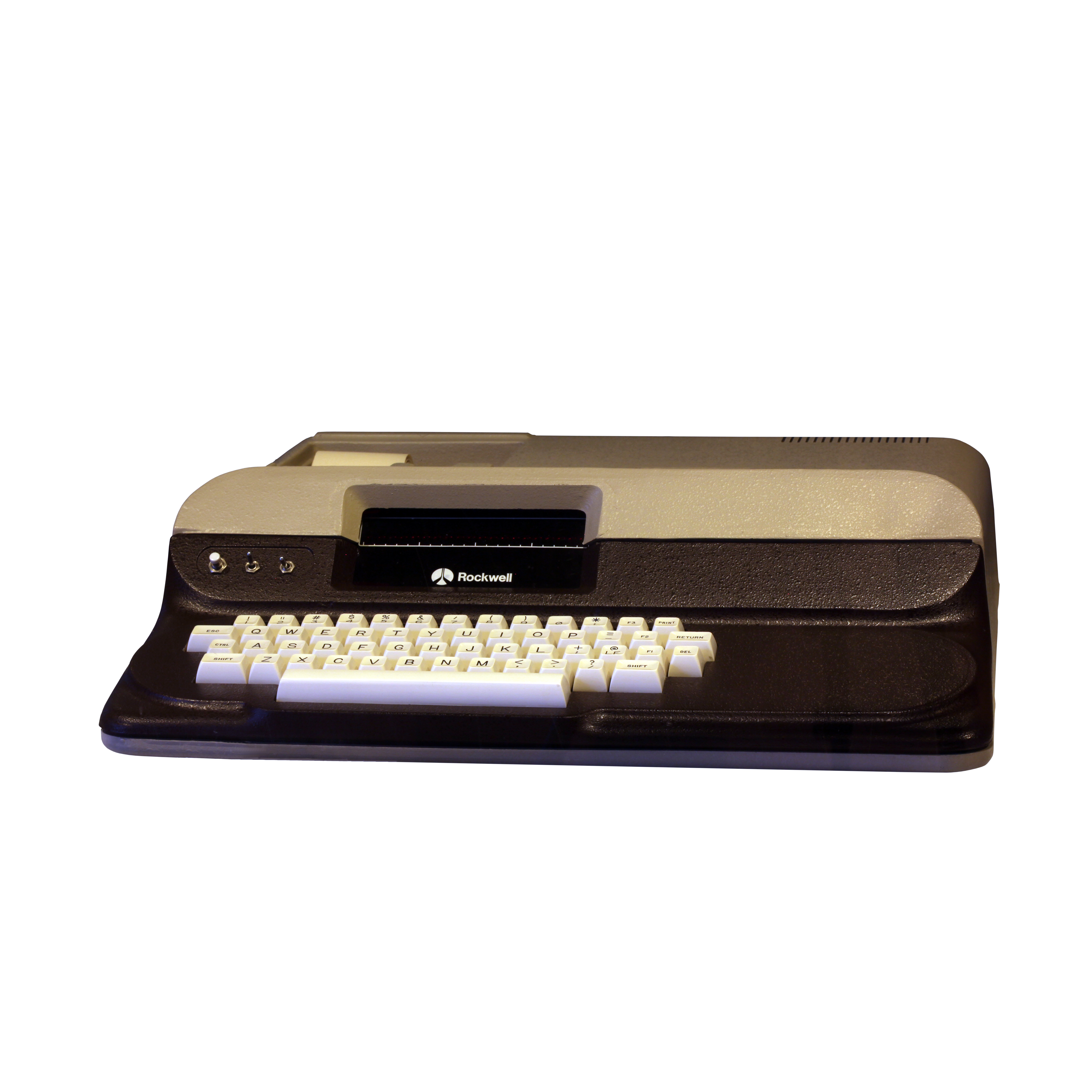 Rockwell AIM-65 at Musée Bolo, EPFL, showing full board with keyboard and printer