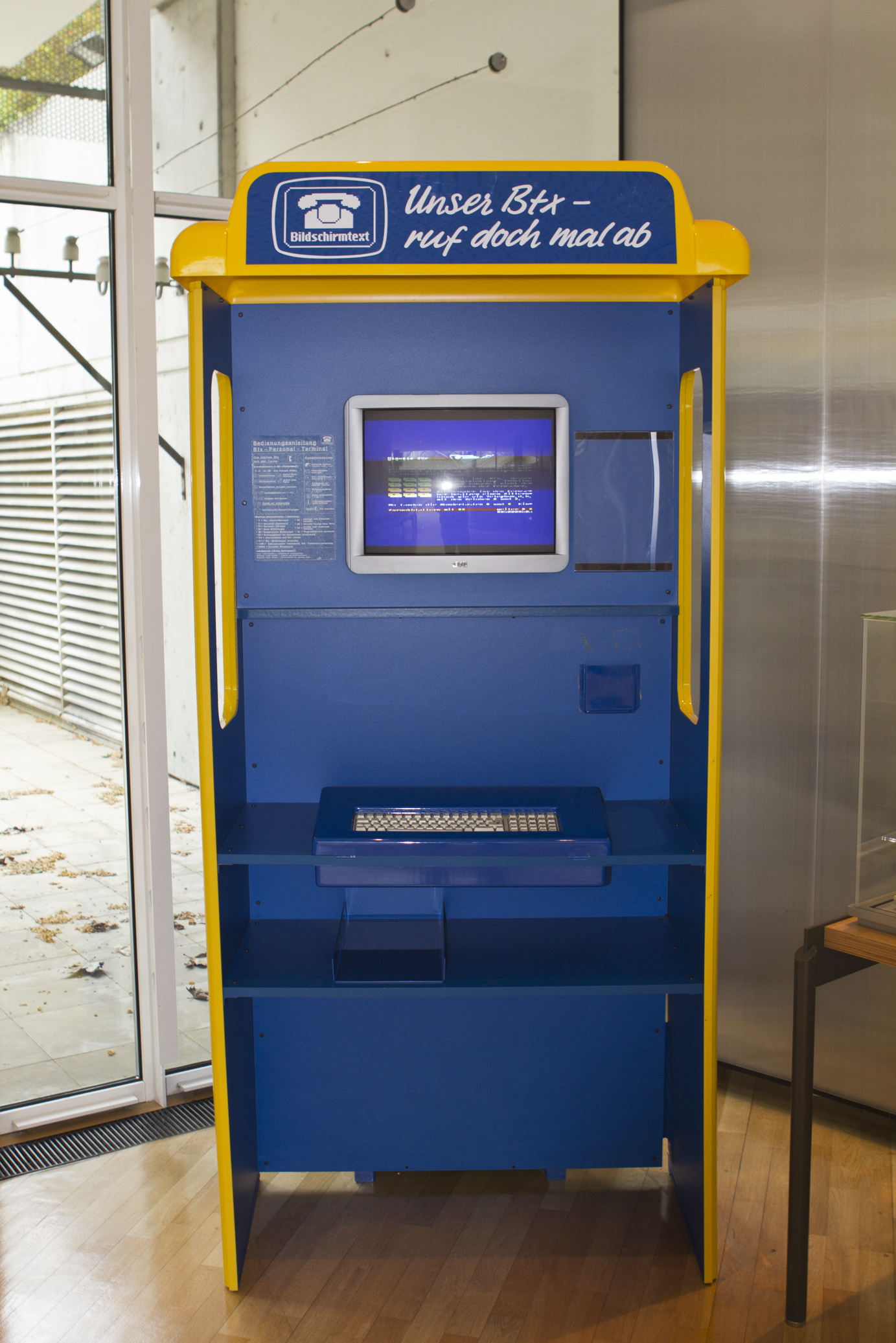 A dedicated BTX terminal with its numeric page keypad and function keys