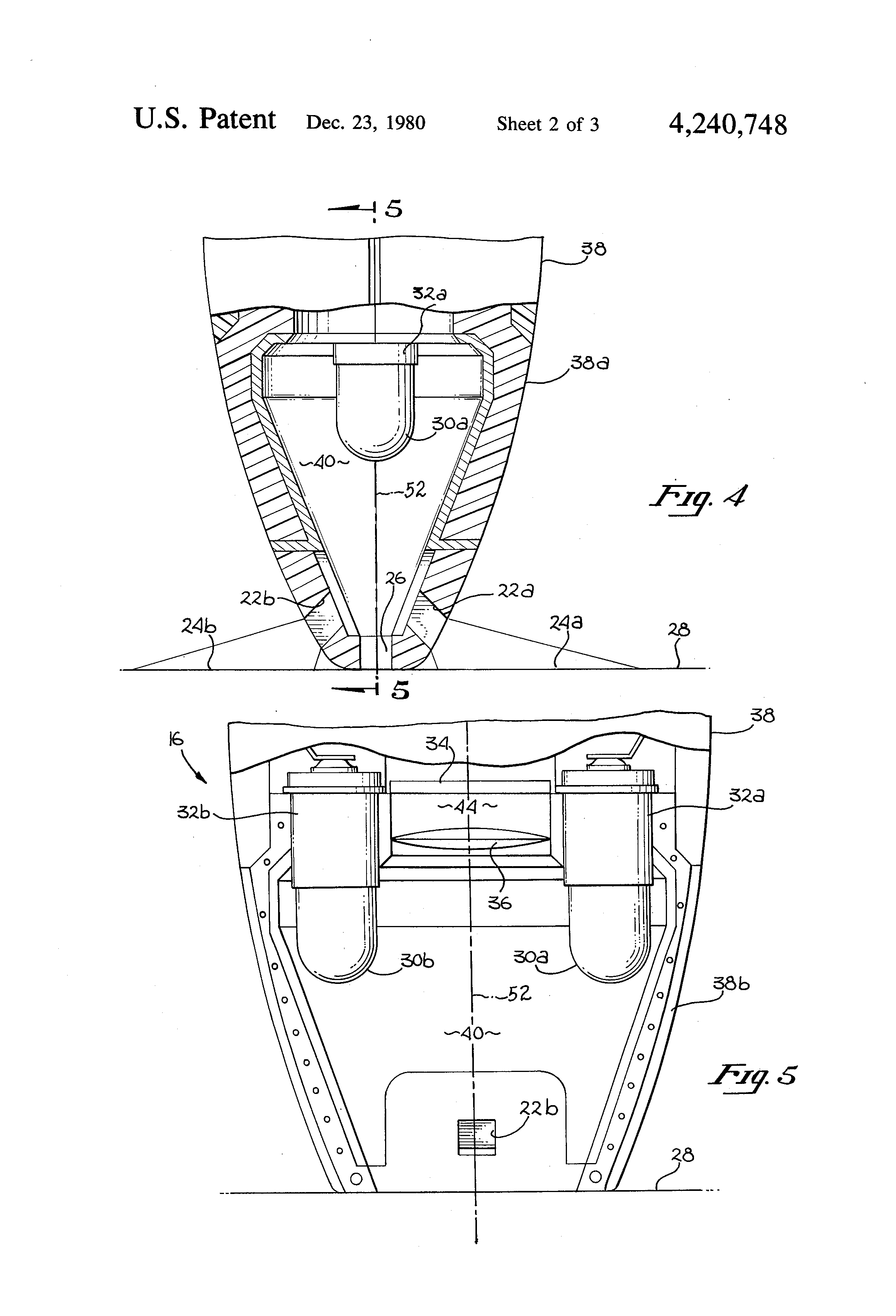 US Patent 4,240,748 Figs 2–5 — alignment patterns and wand operation