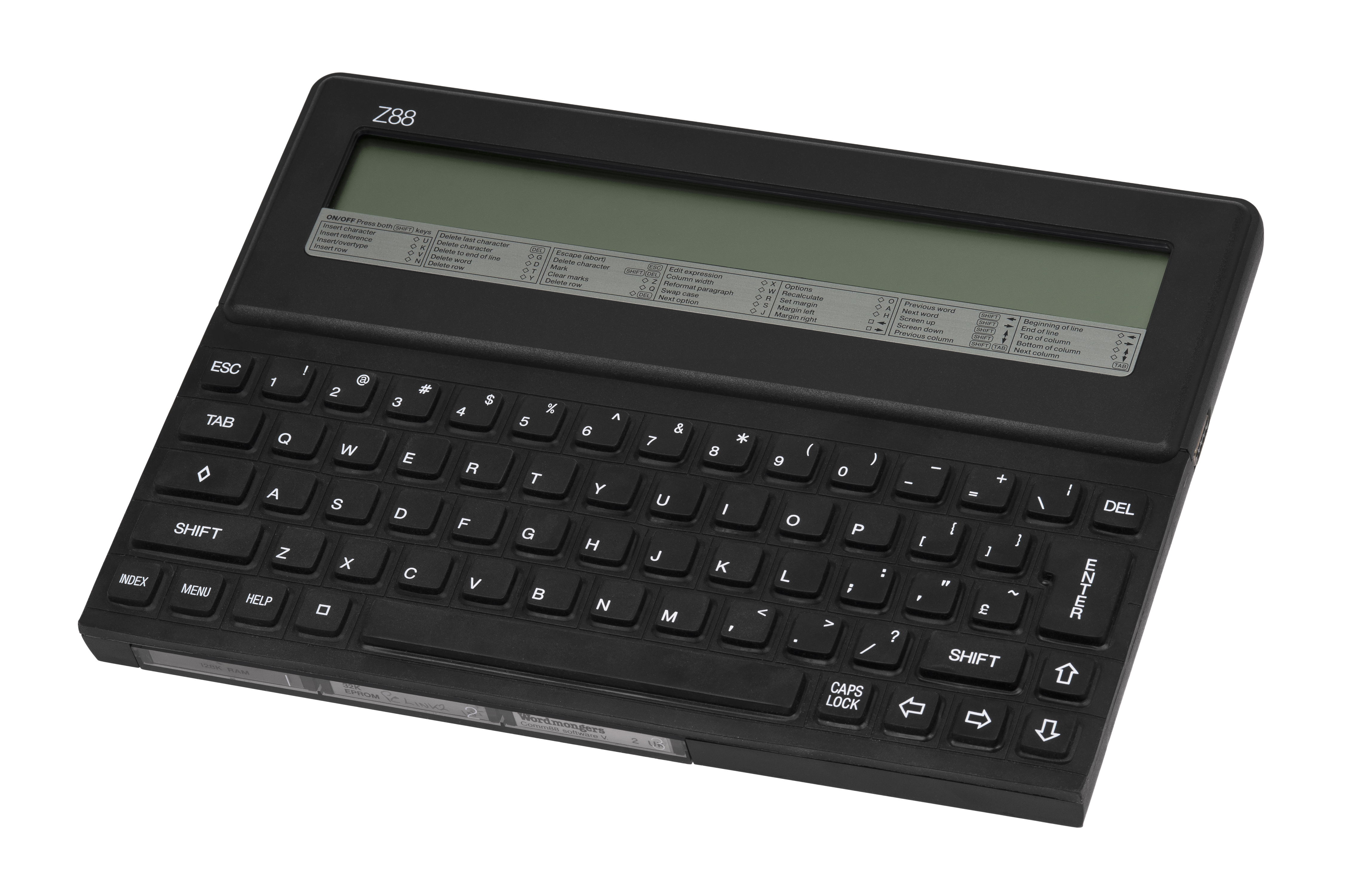 Cambridge Z88 from above showing thin profile