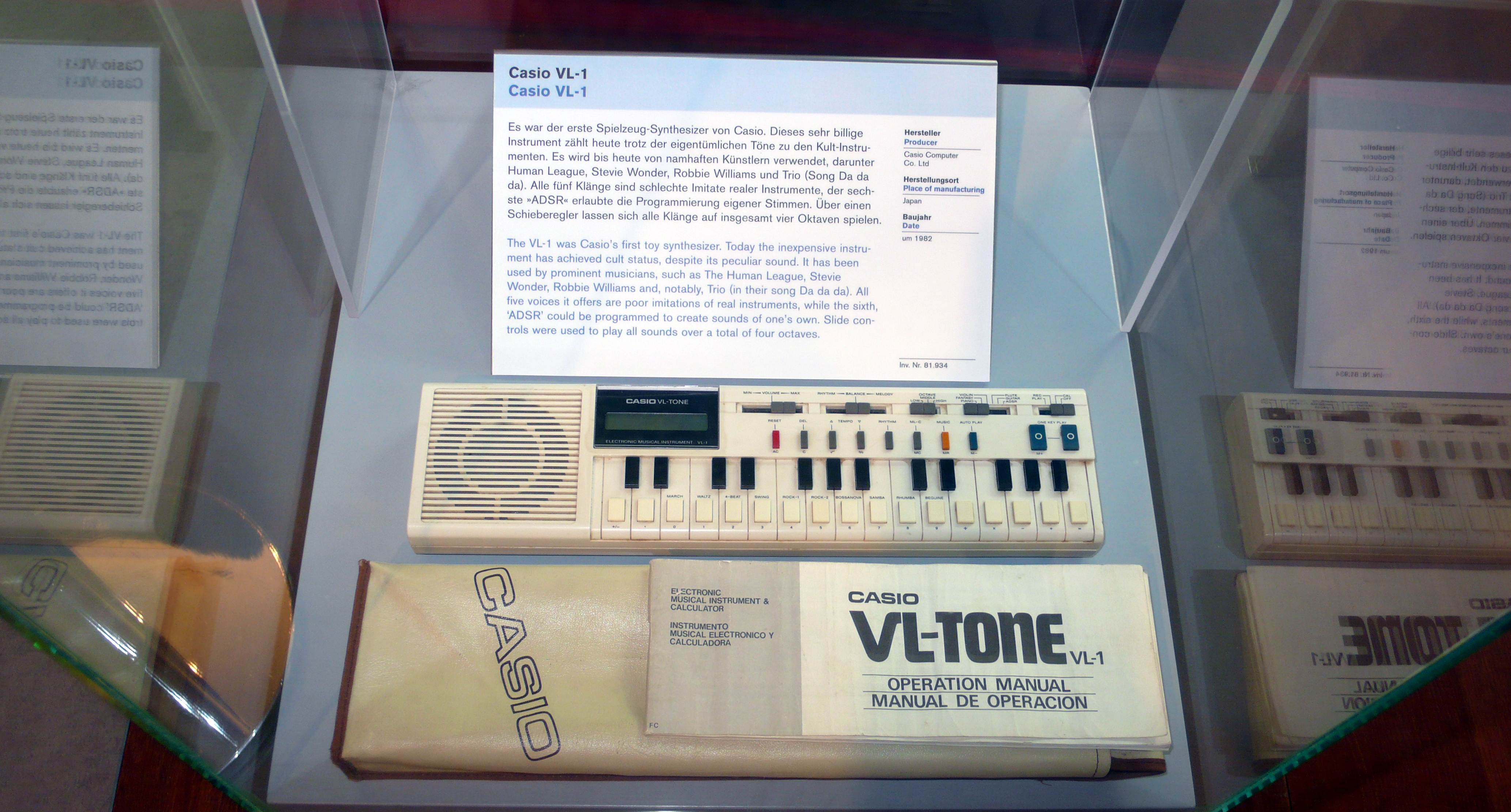 Casio VL-1 in the Vienna Technical Museum collection, inventory number 81934