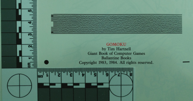 Magnified view of a Cauzin Softstrip data pattern