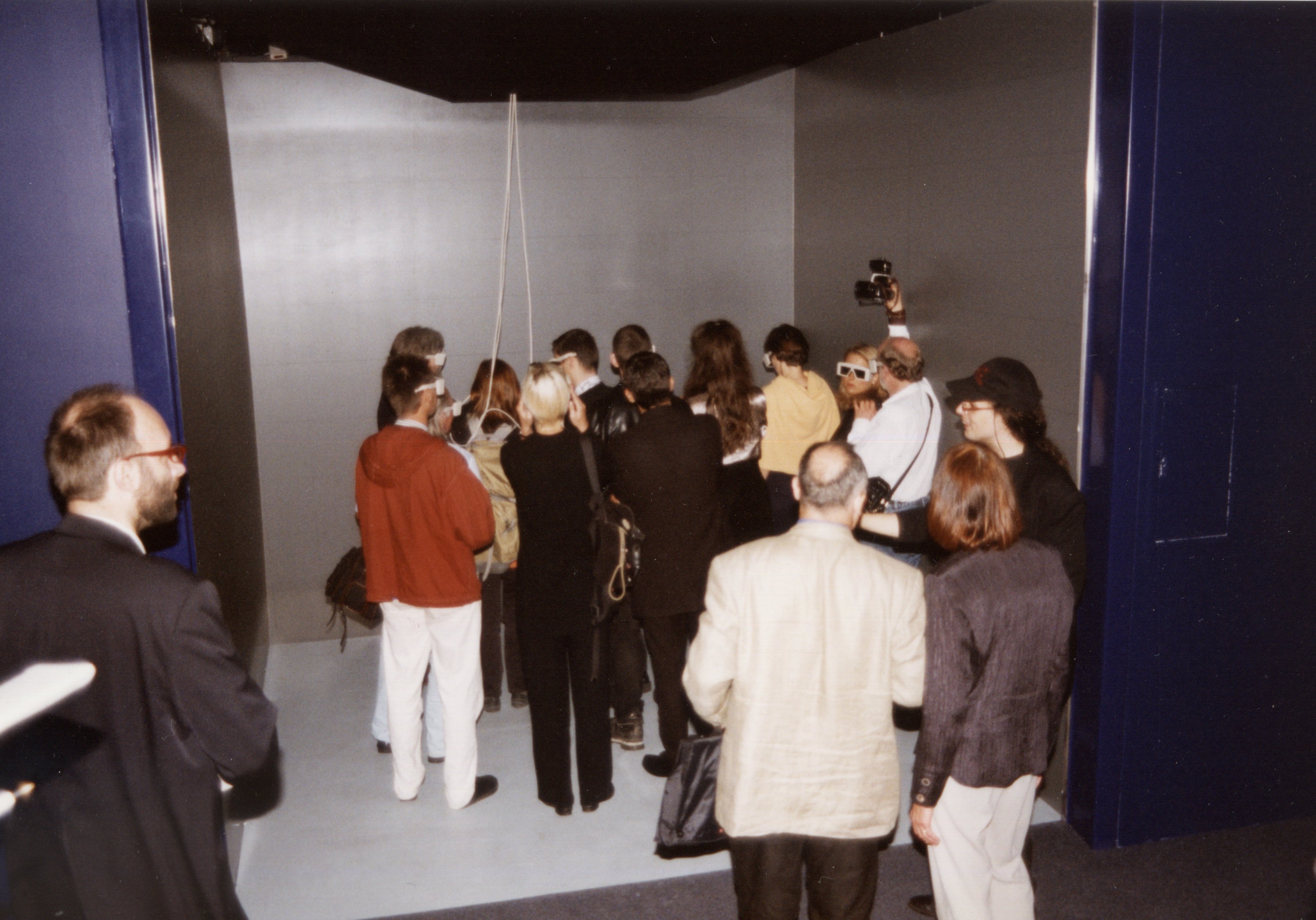 CAVE installation at Ars Electronica Center showing the projection cube