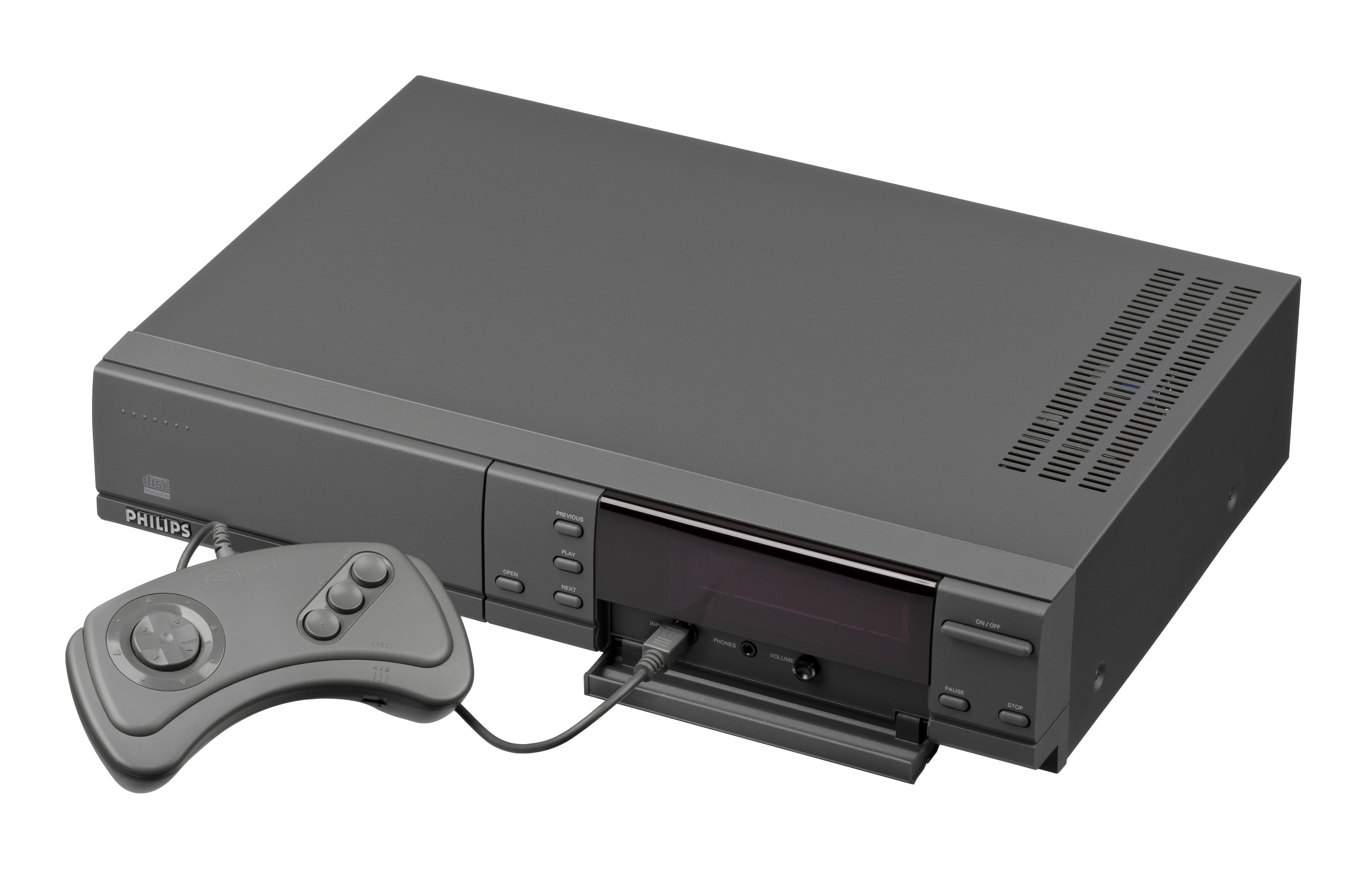 Philips CD-i 220 player with a controller in front