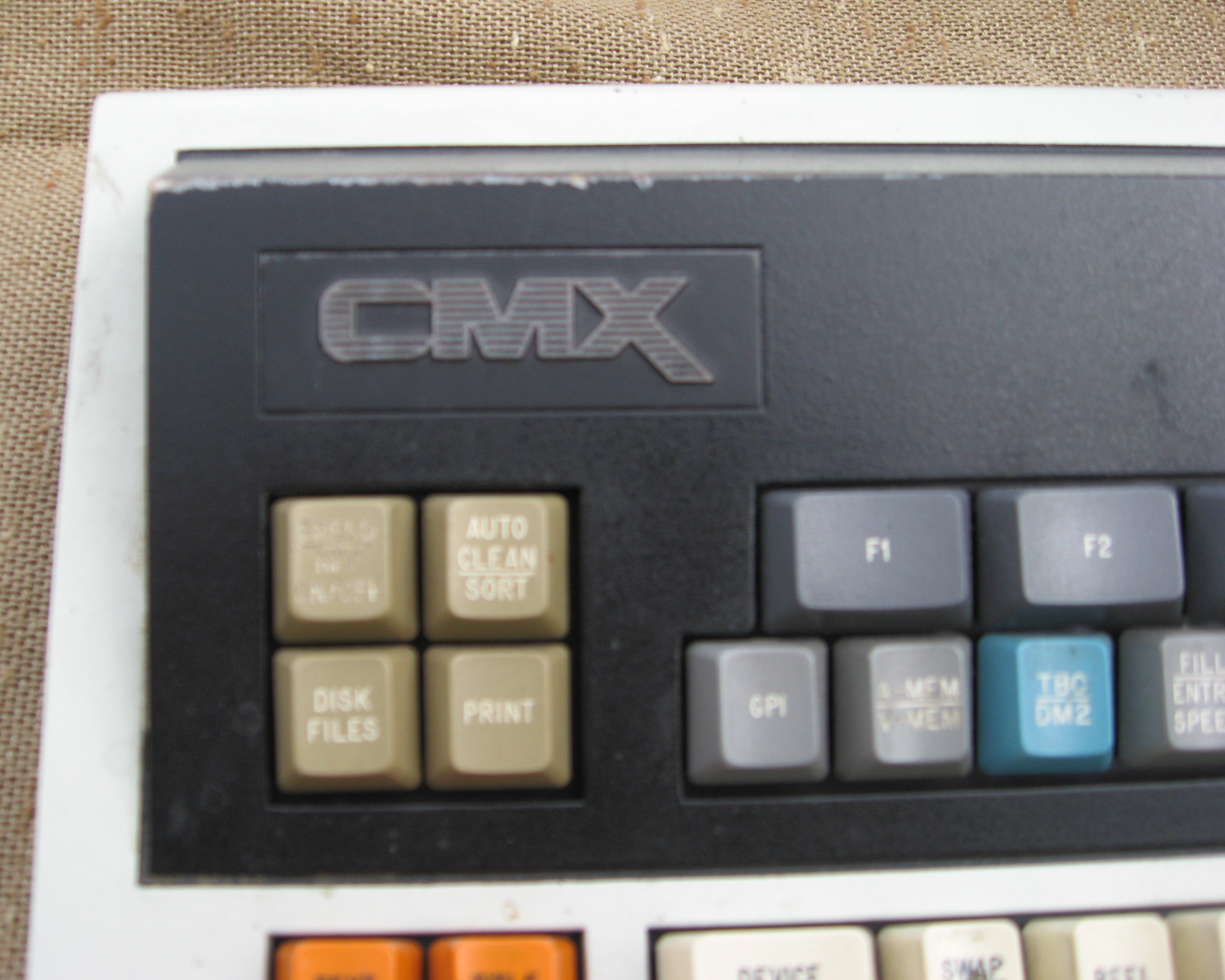 CMX function keyboard close-up