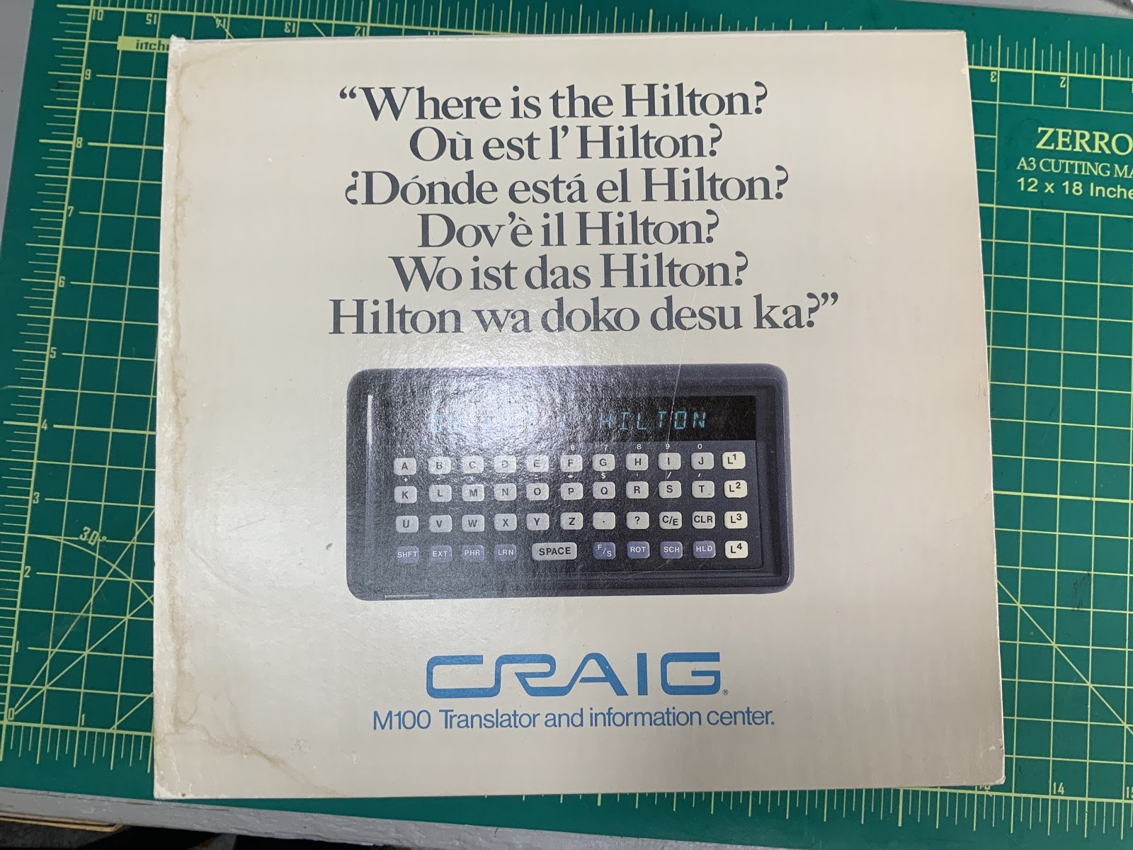 Craig M100 Hand-Held Translator and Information Center archival photograph