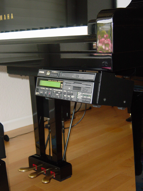 Disklavier solenoid assembly close-up