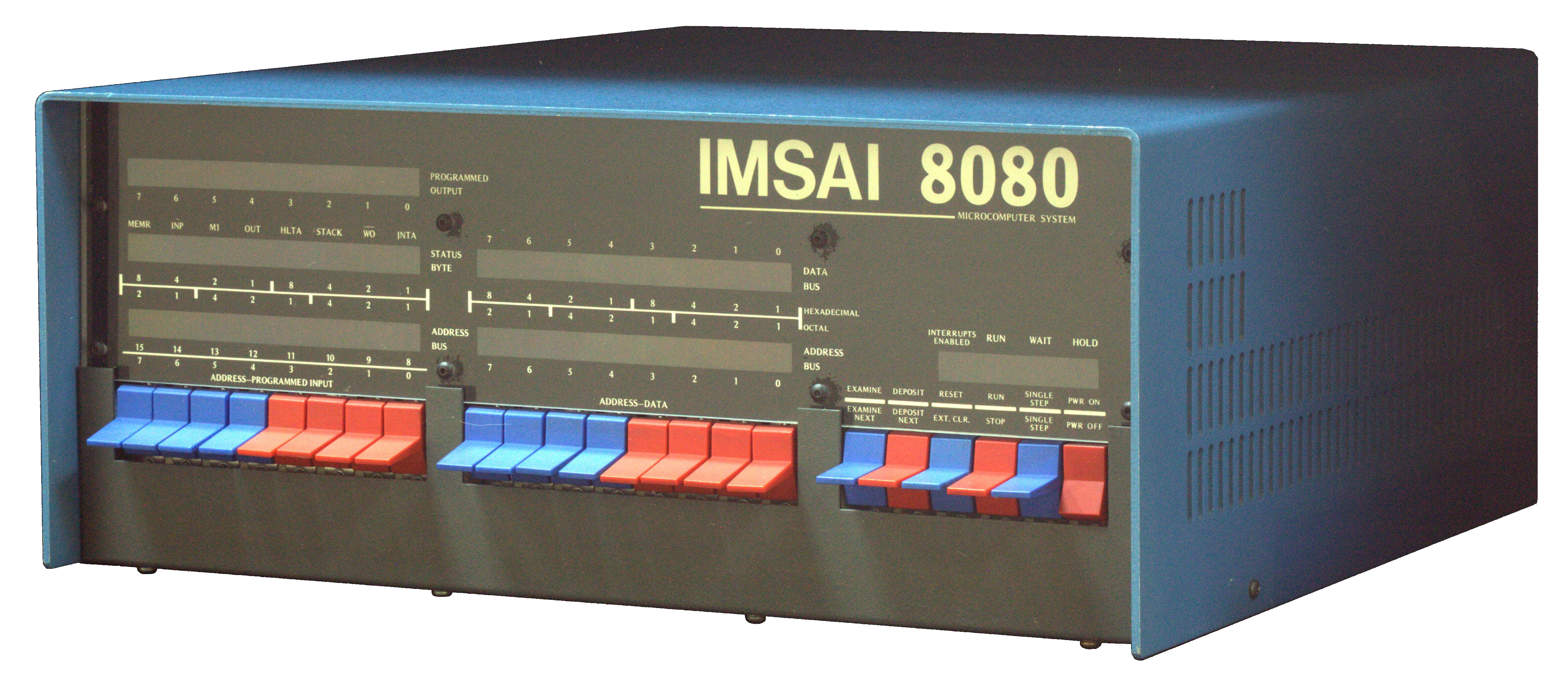 IMSAI 8080 front panel close-up
