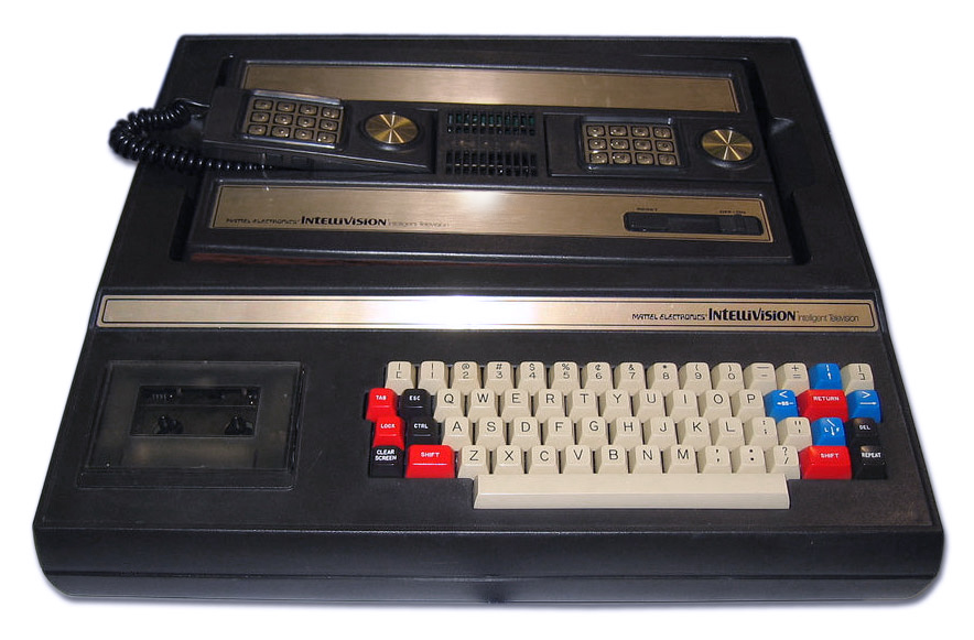 The Intellivision Keyboard Component with the console nested inside