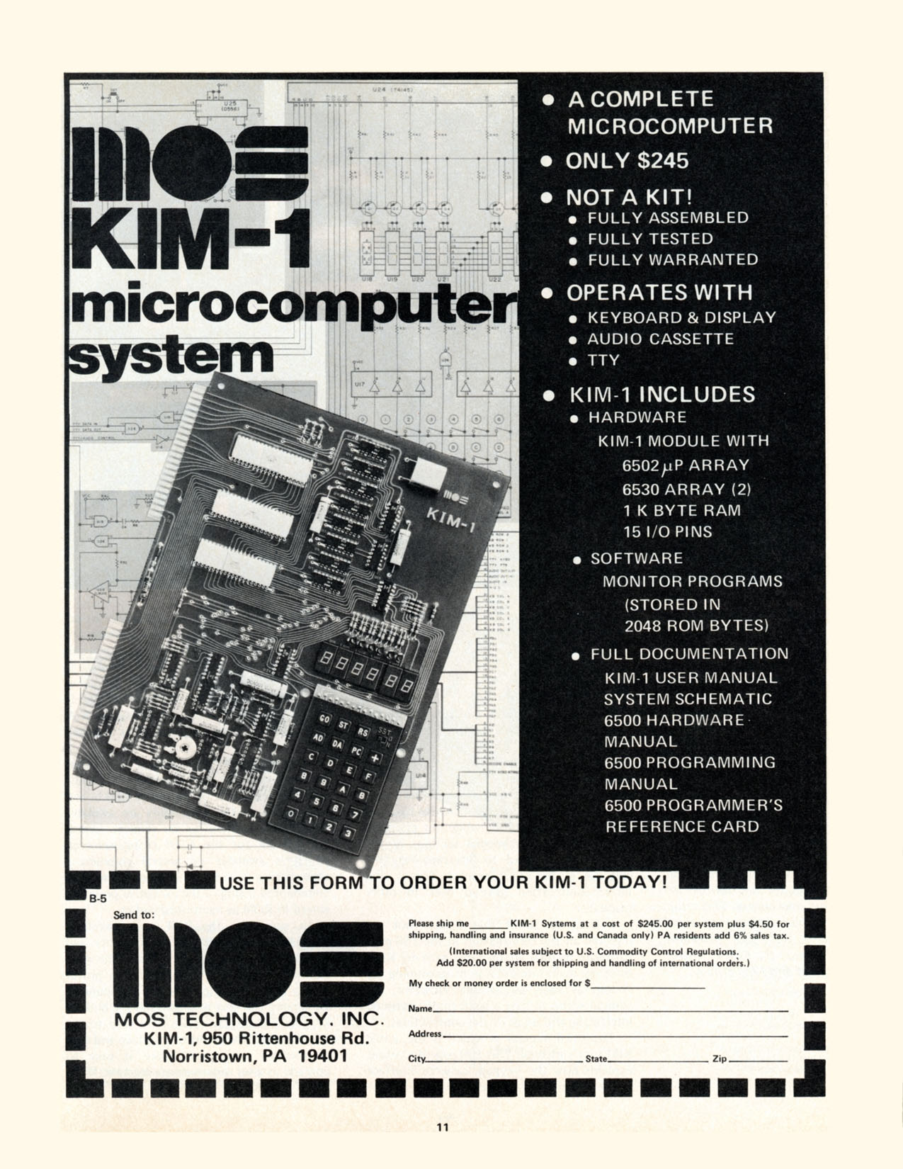 KIM-1 original magazine ad, May 1976