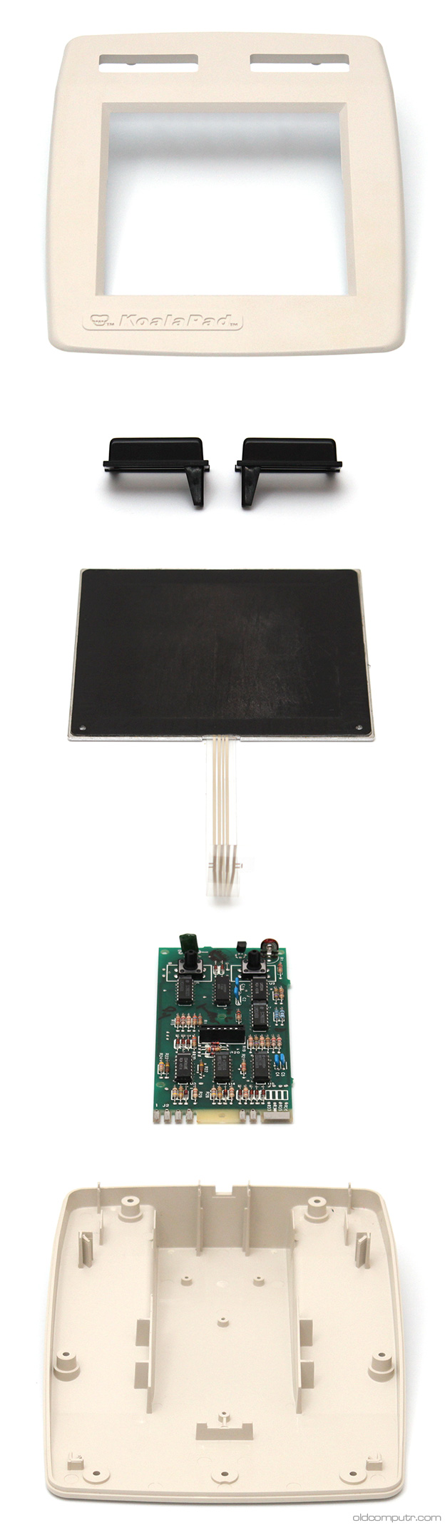 Exploded view of the KoalaPad showing internal layers