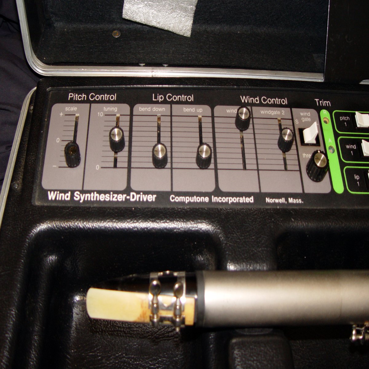 Lyricon Wind Synthesizer Controller, left side