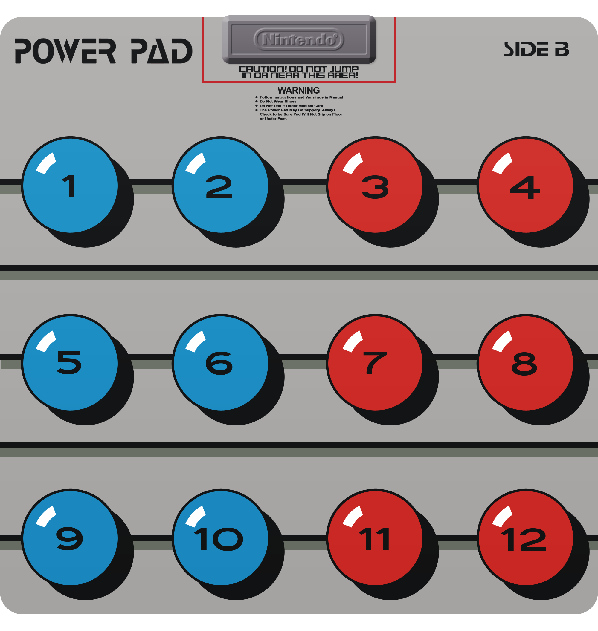 NES Power Pad (Family Trainer / Family Fun Fitness) archival photograph