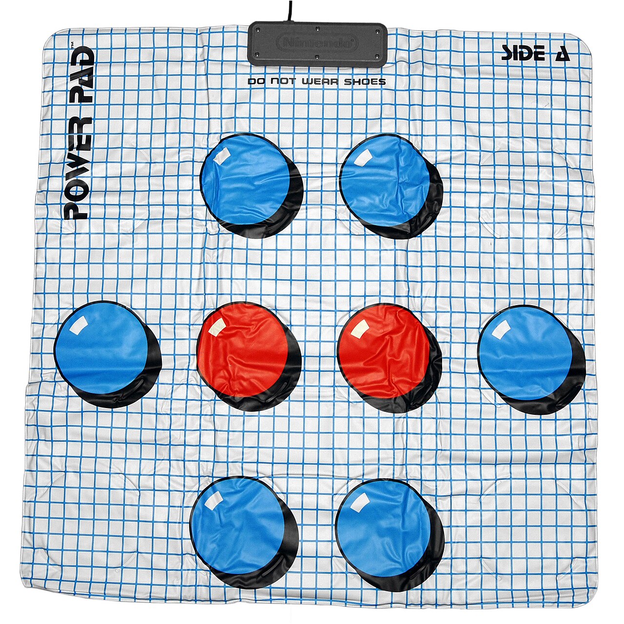 NES Power Pad side A showing the eight-zone layout
