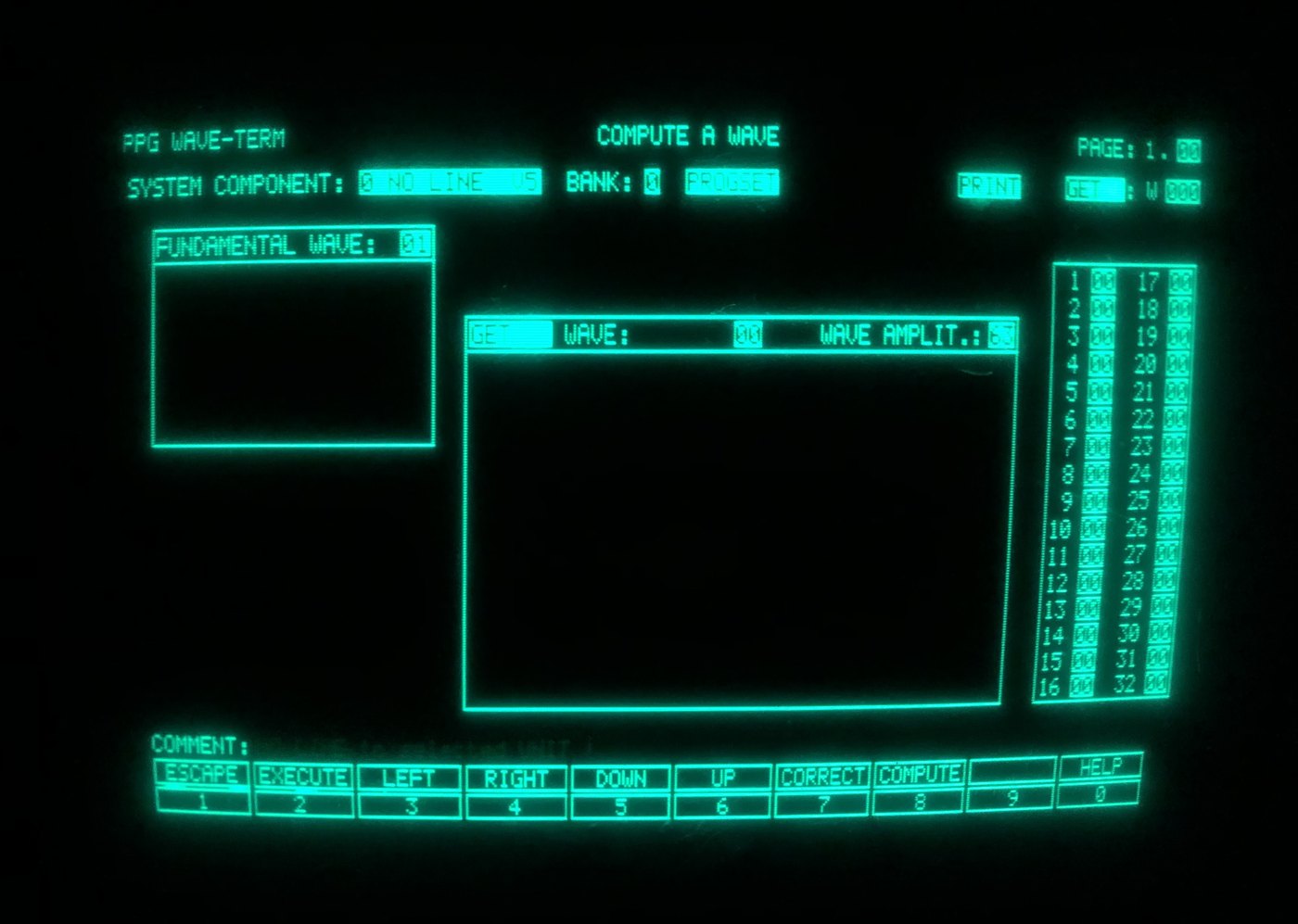 PPG Waveterm B Compute a Wave screen