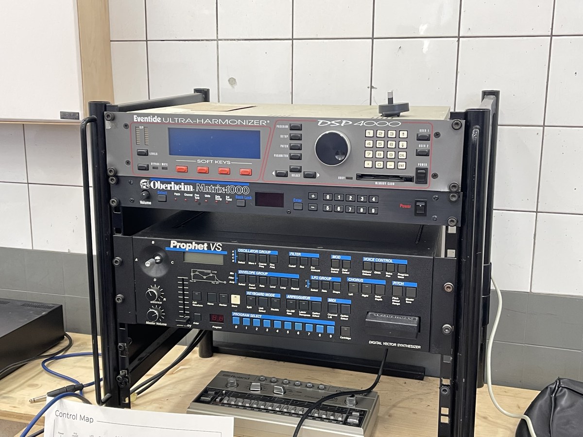 Prophet VS synthesizer on display at the SMEM Playroom