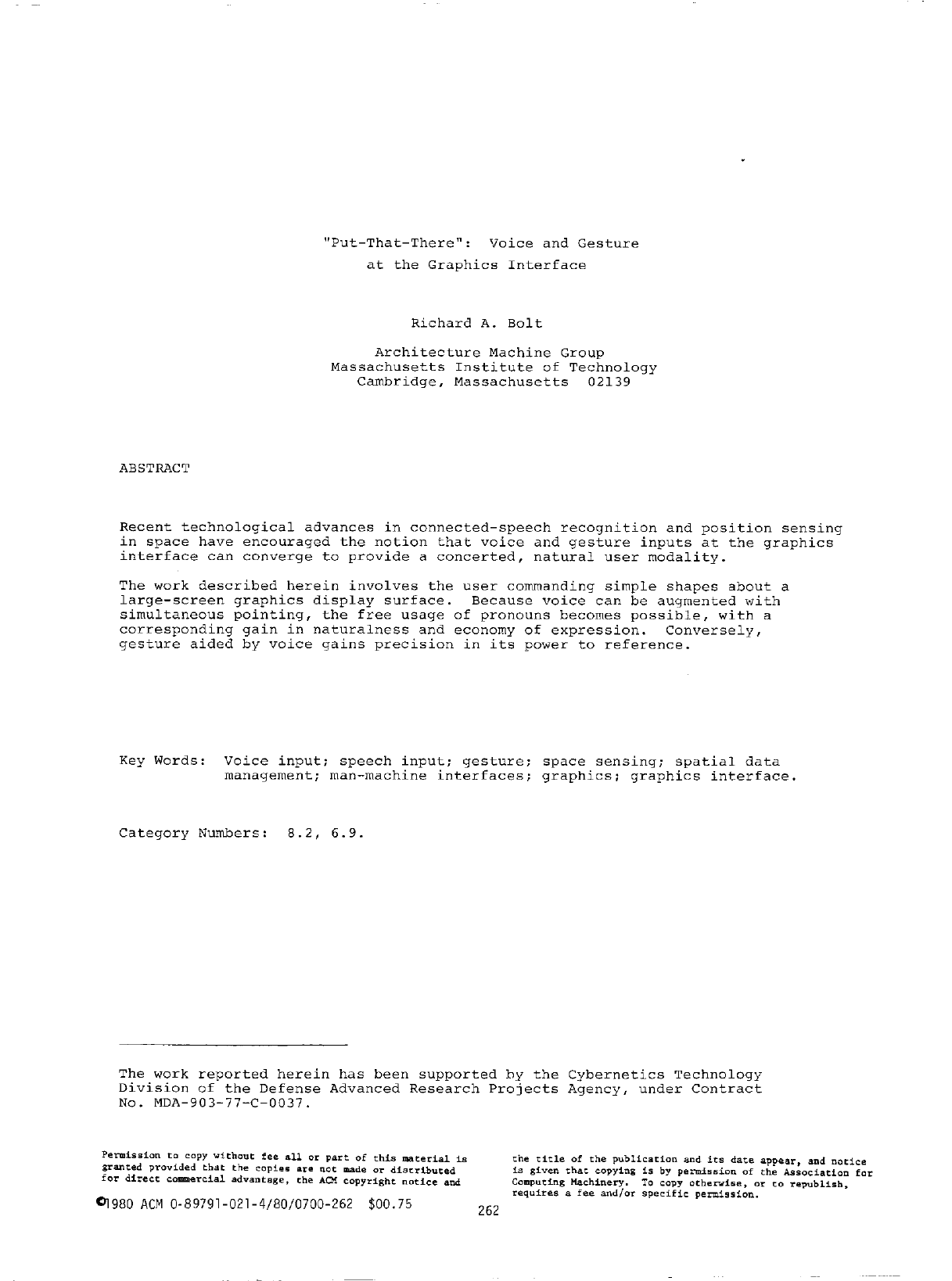 Put-That-There SIGGRAPH '80 title page