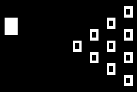 Studio II Bowling screenshot in black and white