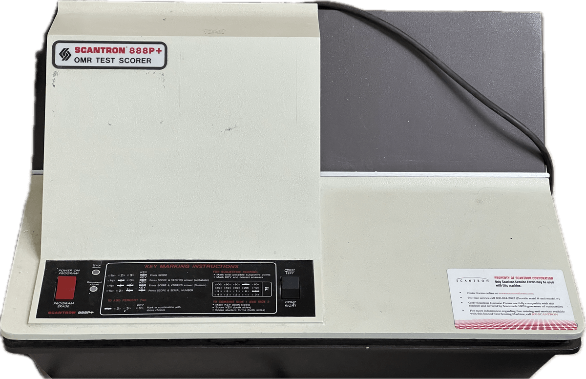 Scantron 888P+ OMR Reader archival photograph