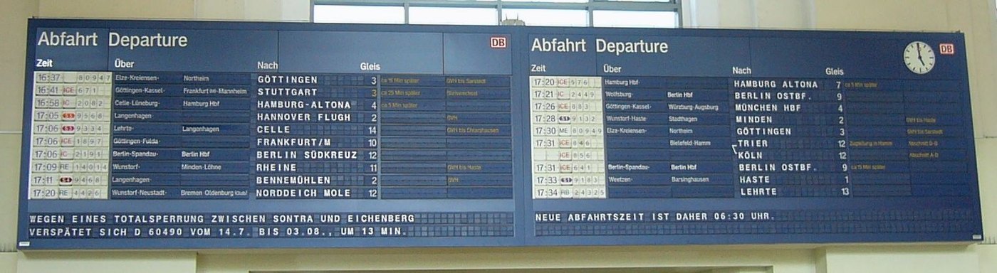 Solari Split-Flap Display archival photograph