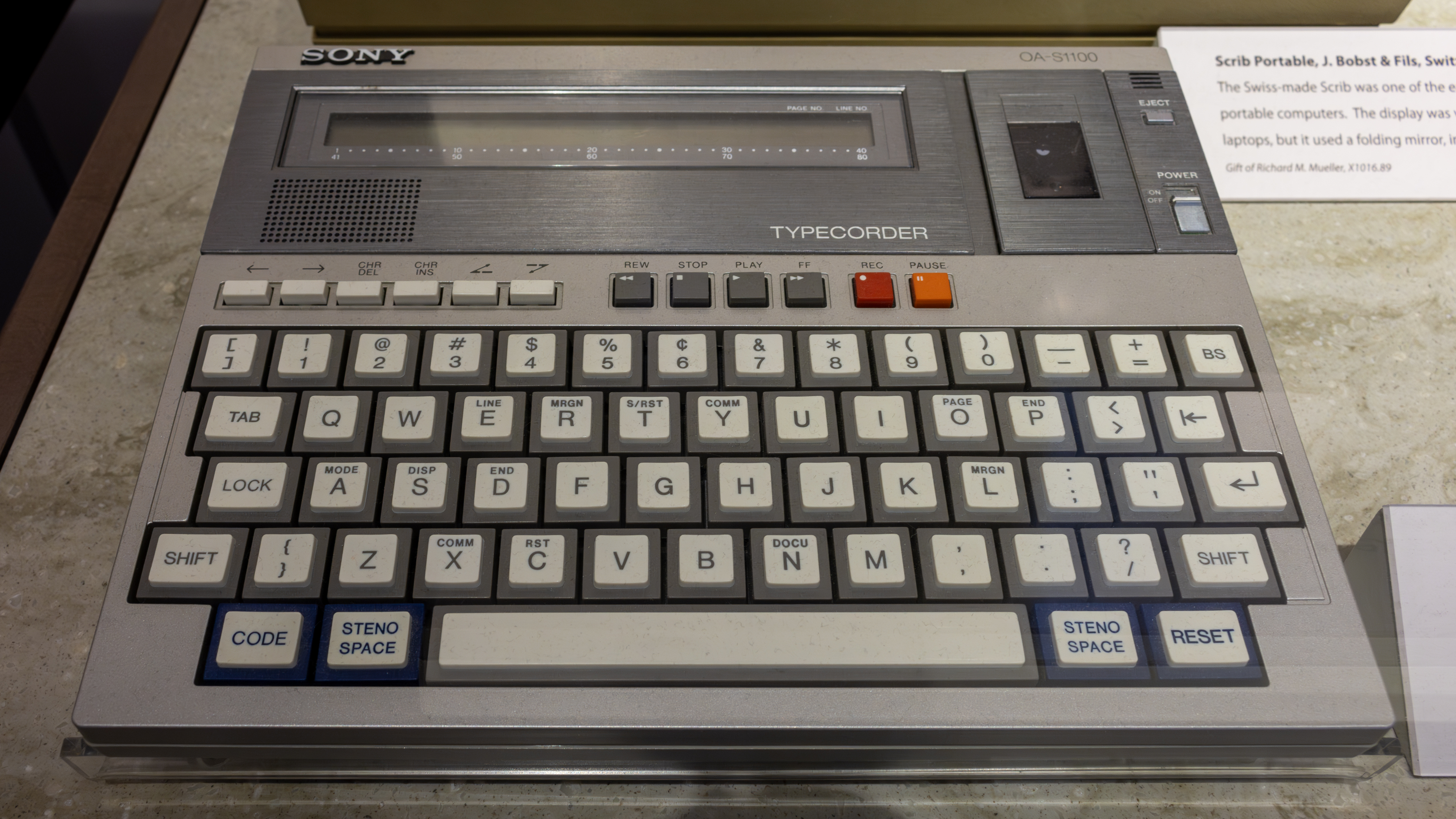 Sony Typecorder archival photograph