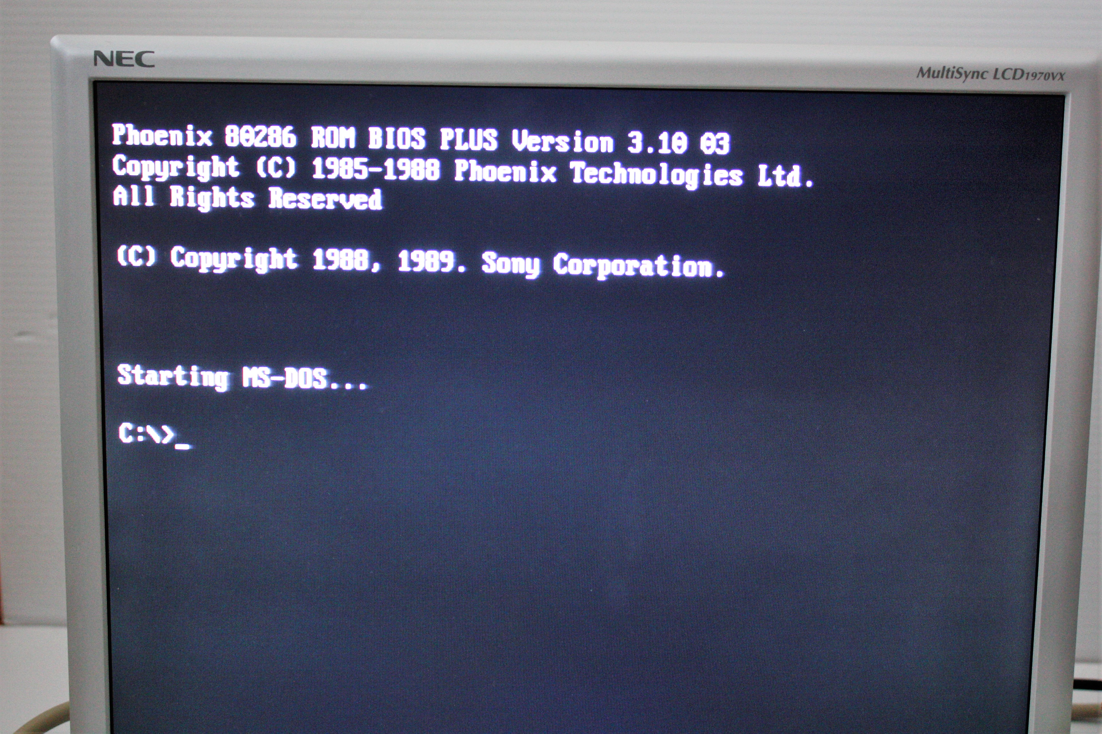 Sony VIEW system booting to DOS