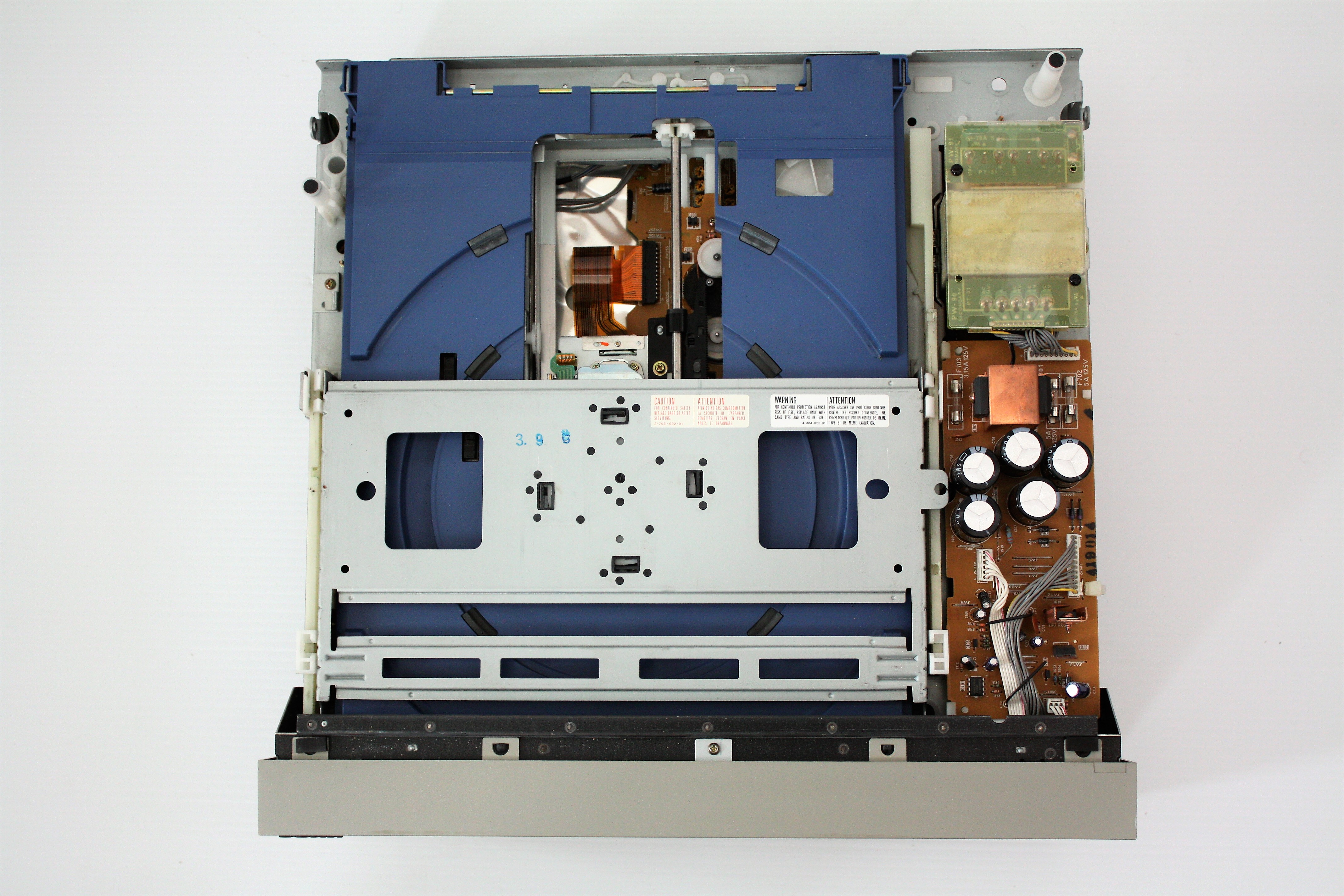 Sony VIW-5000A with top cover removed showing internals