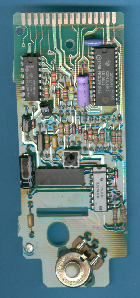 Voyager main PCB with TSP50C41 speech synthesizer and speech ROM