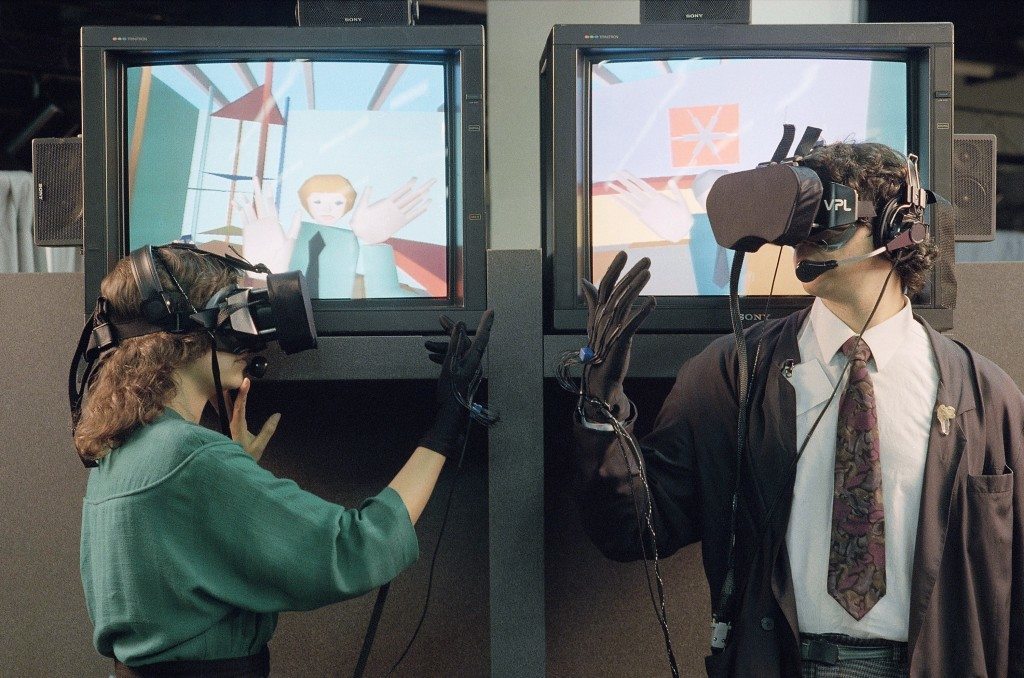 VPL EyePhone & DataGlove archival photograph